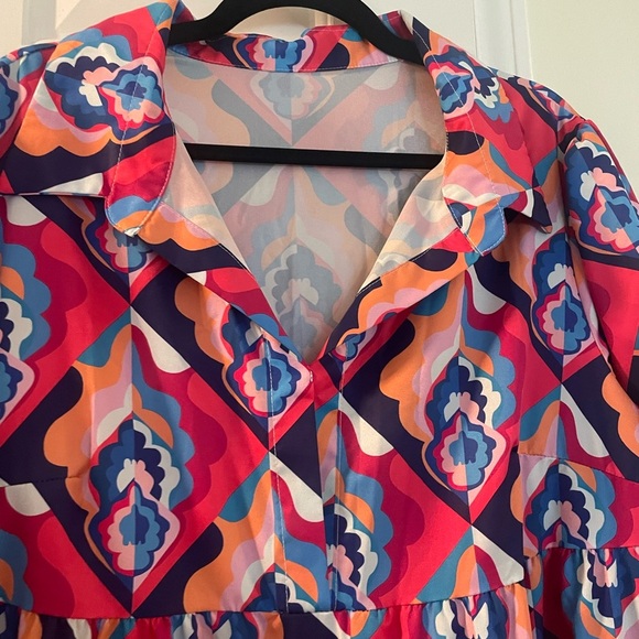 Vibrant Patterned Dress - Picture 3 of 6